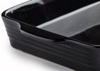 Lot de 2 plats à four noir brillant