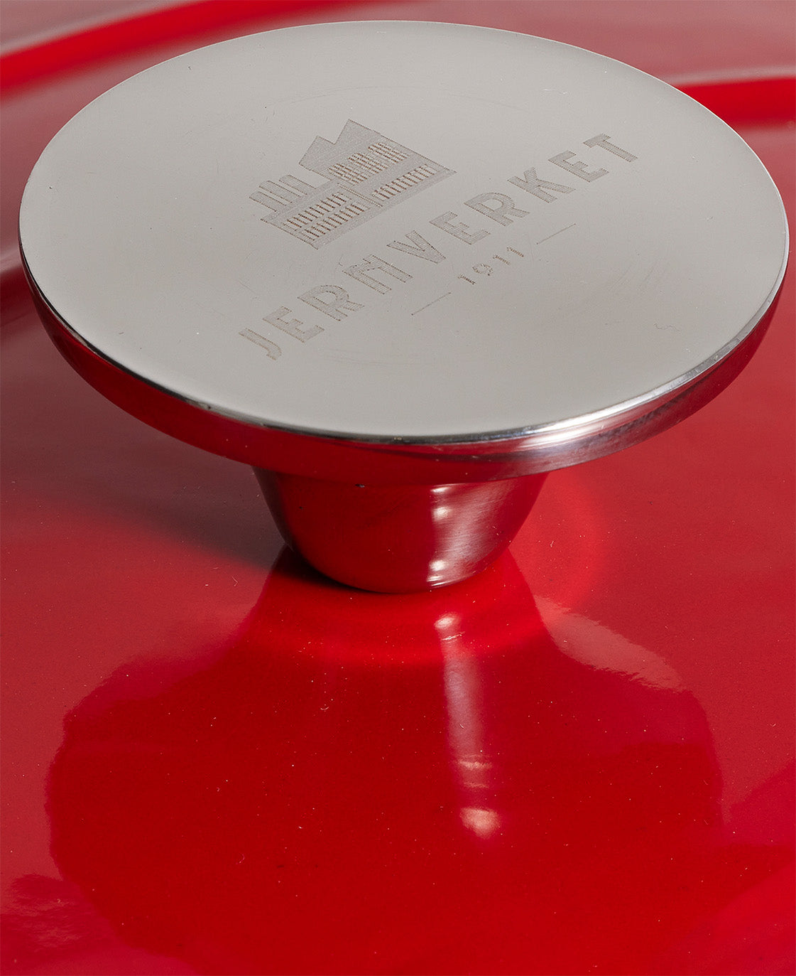 Faitout bas en fonte avec couvercle 28 cm de diamètre Rouge Sang