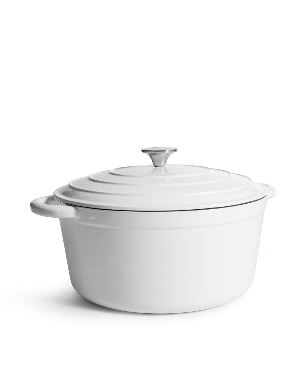 Cocotte en fonte avec couvercle, 7 litres, 29 cm de diamètre, sel marin