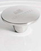 Cocotte en fonte avec couvercle, 7 litres, 29 cm de diamètre, sel marin