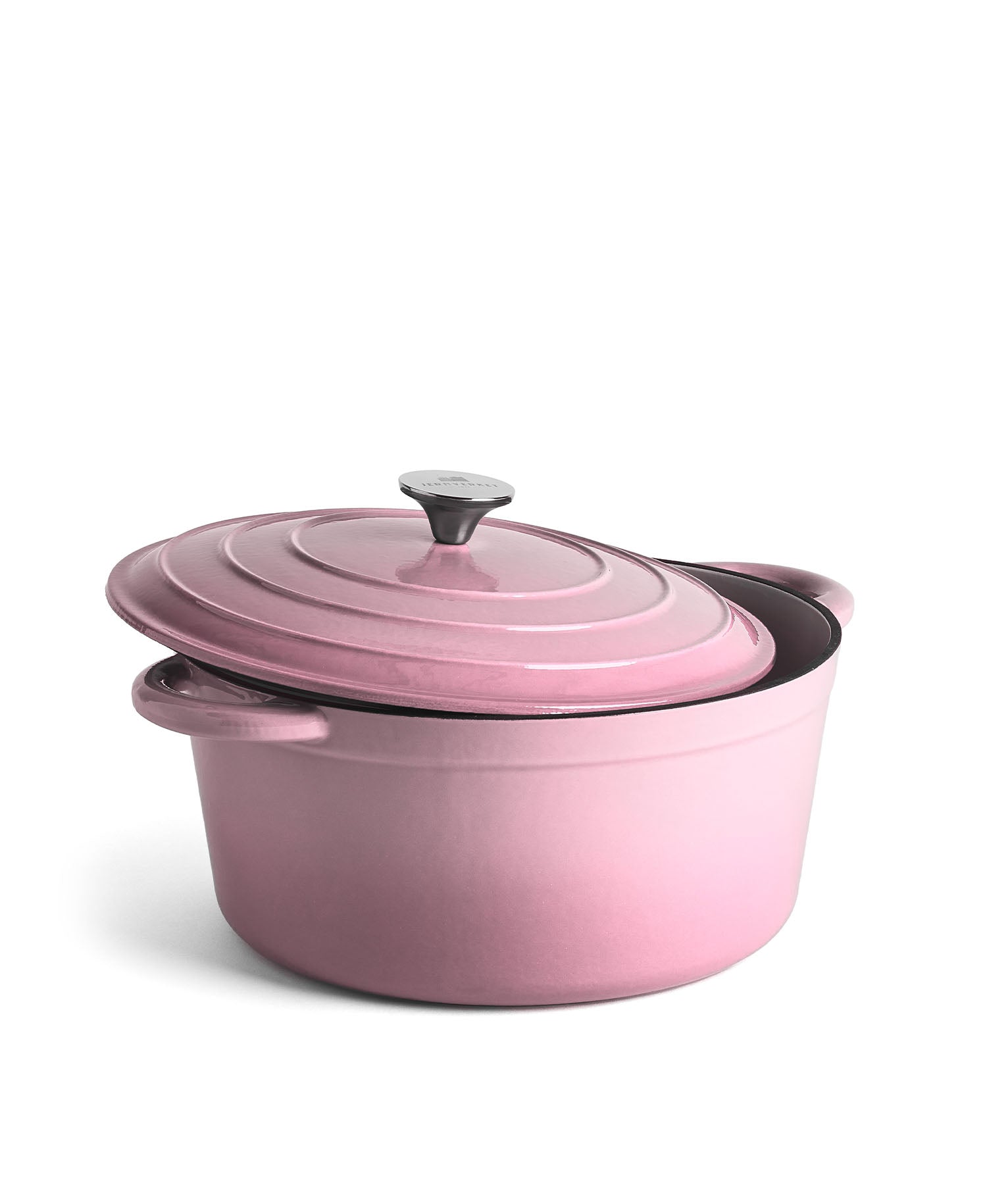 Marmite en fonte avec couvercle, 7 litres, 29 cm de diamètre, Rose Rétro