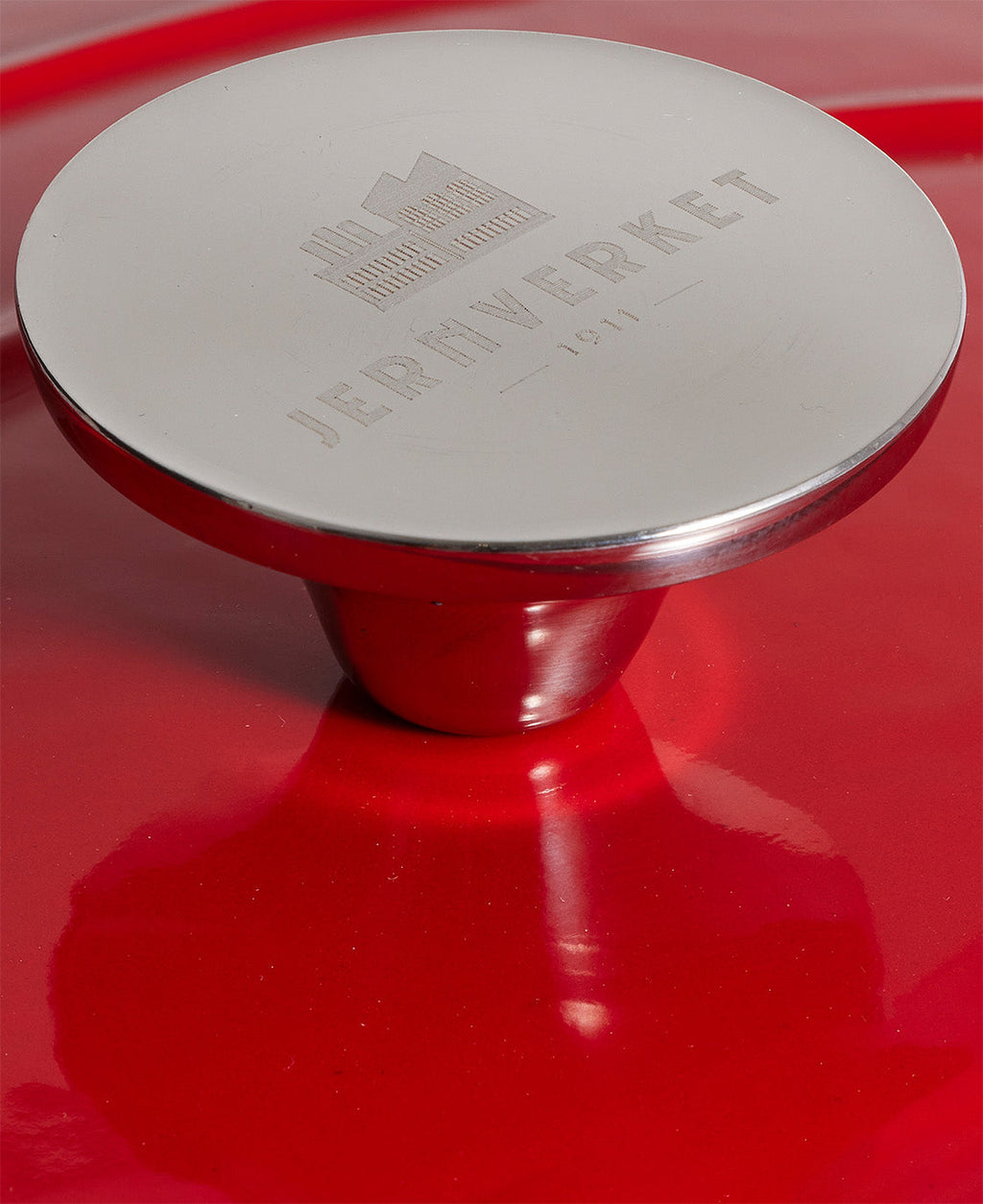 Cocotte en fonte avec couvercle, 4,2 Litres, 24 cm de diamètre, Rouge Sang
