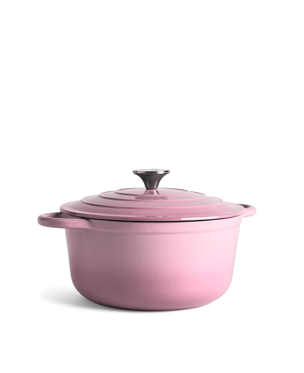 Cocotte en fonte avec couvercle, 4,2 litres, 24 cm de diamètre, Rose Rétro