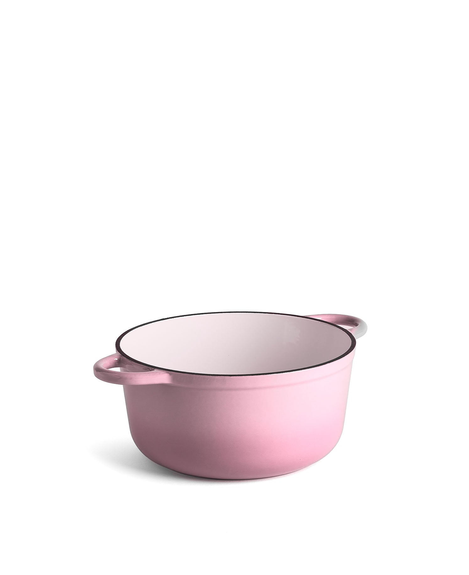 Cocotte en fonte avec couvercle, 4,2 litres, 24 cm de diamètre, Rose Rétro