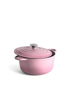 Cocotte en fonte avec couvercle, 4,2 litres, 24 cm de diamètre, Rose Rétro