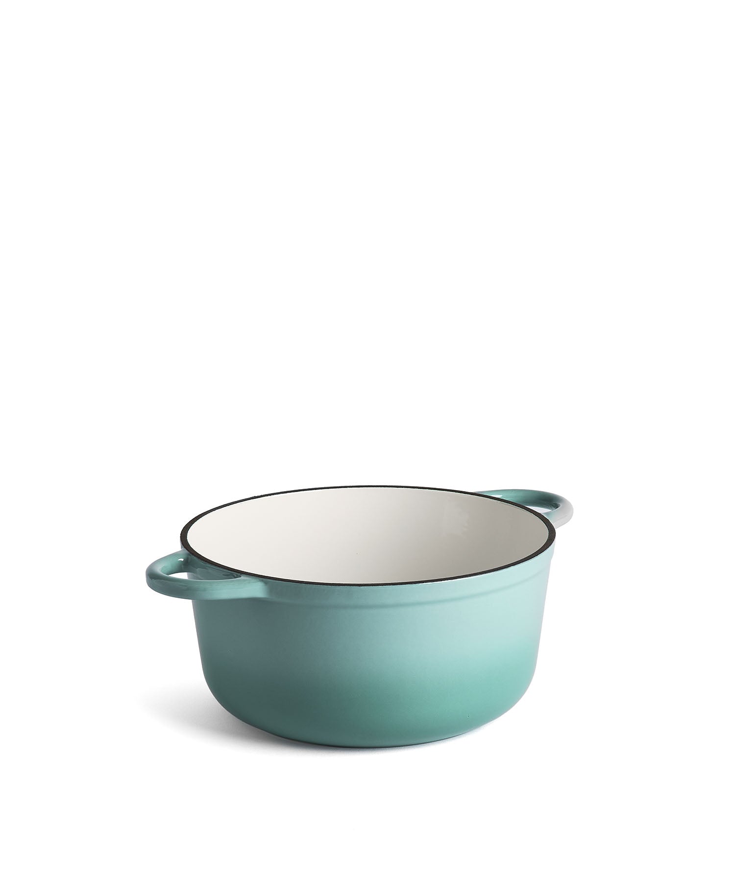 Cocotte en fonte avec couvercle, 4,2 litres, 24 cm de diamètre, Vert Rétro