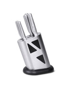 Set de Couteaux avec Bloc de Cuisine – 5 Pièces en Acier Inoxydable