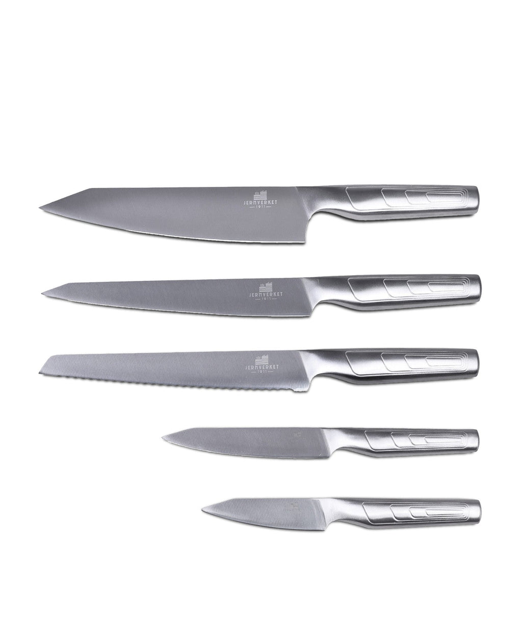 Set de Couteaux avec Bloc de Cuisine – 5 Pièces en Acier Inoxydable
