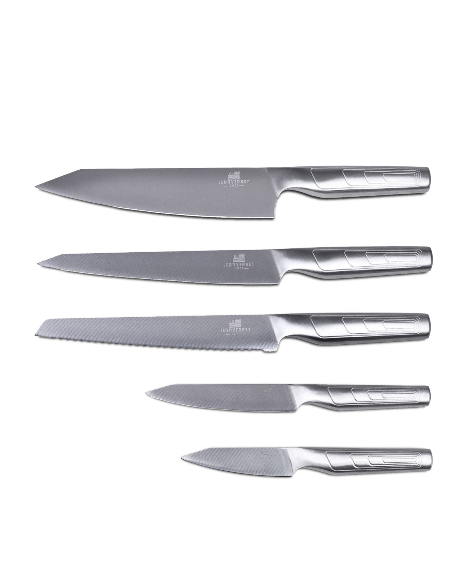 Set de Couteaux avec Bloc de Cuisine – 5 Pièces en Acier Inoxydable