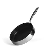 Sauteuse de 28 cm de diamètre en acier inoxydable avec revêtement en céramique
