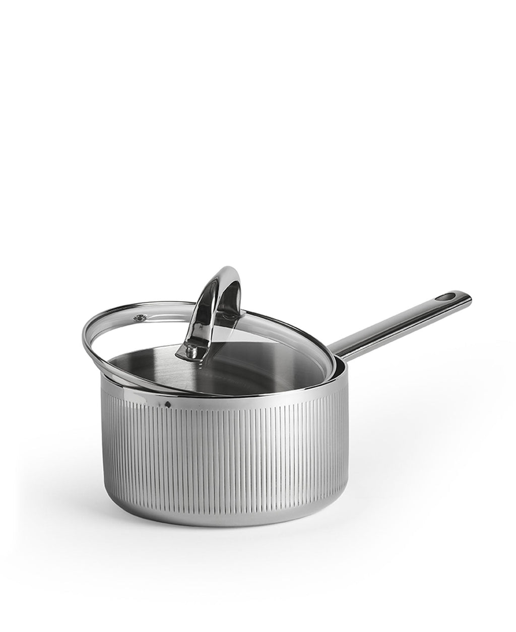 Casserole avec couvercle 2,5 litres triple couche en acier inoxydable