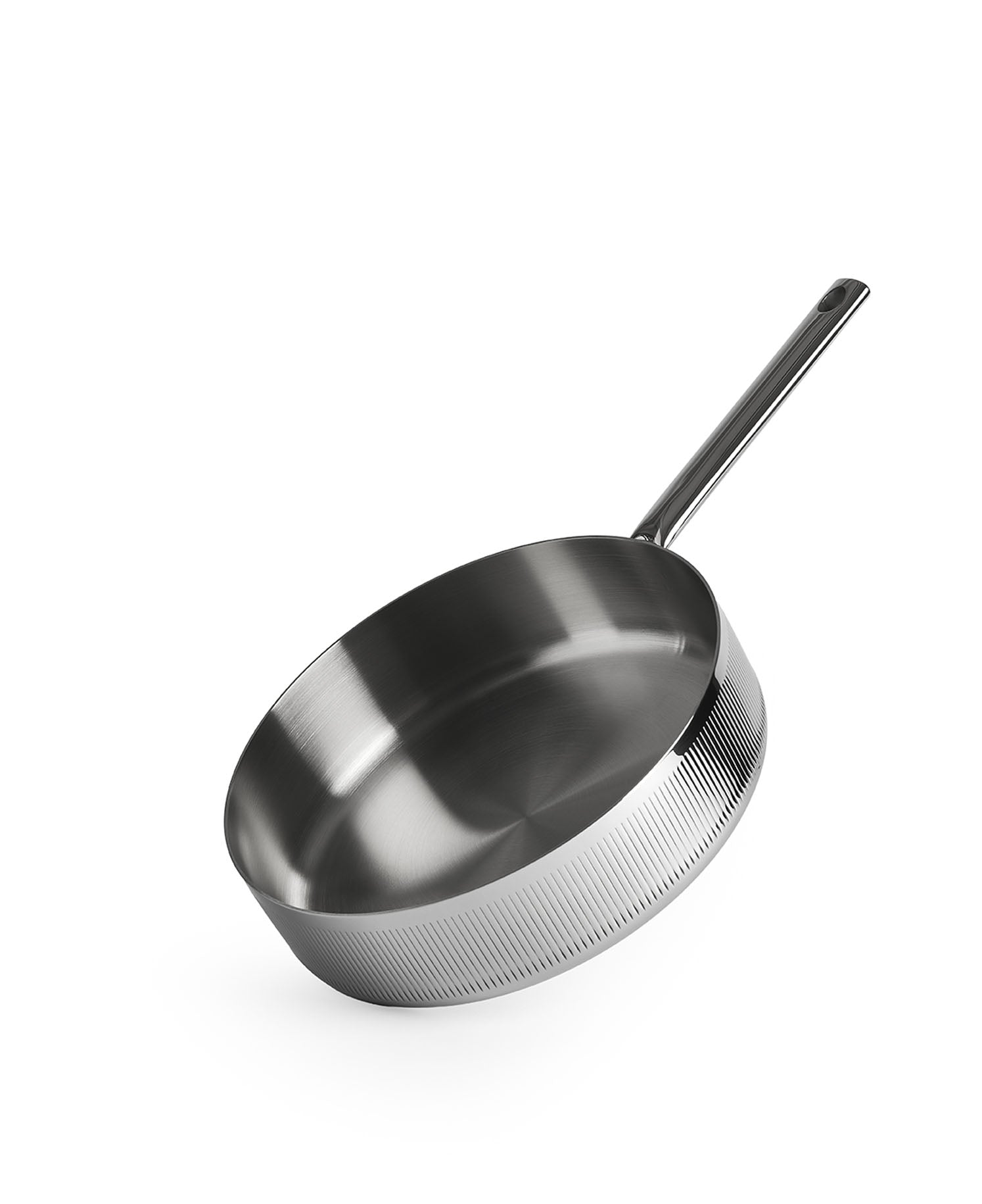 Sauteuse avec couvercle 28 cm de diamètre, triple épaisseur, acier inoxydable