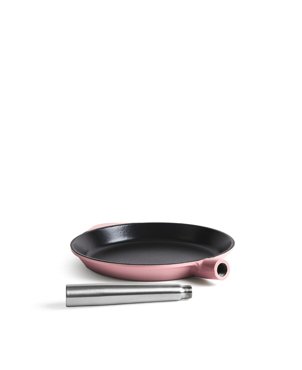 Poêle en fonte 28 cm de diamètre Rose Rétro avec Poignée Amovible