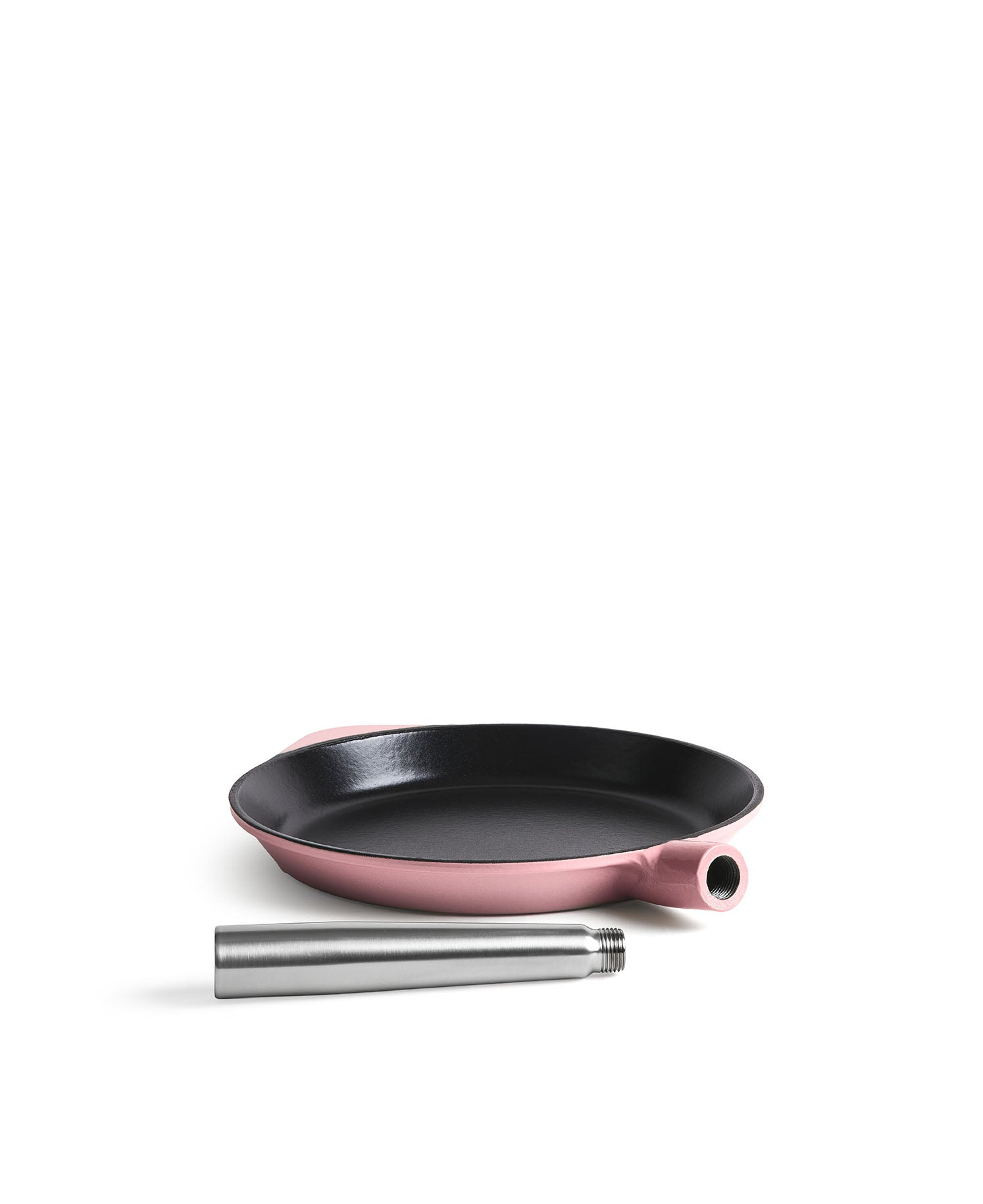 Poêle en fonte 28 cm de diamètre Rose Rétro avec Poignée Amovible