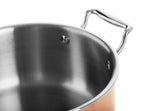 Casserole en cuivre avec couvercle 22 cm de diamètre