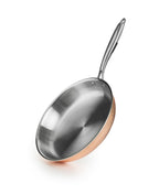 Poêle en cuivre martelé de 28 cm de diamètre