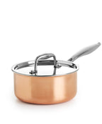 Casserole en cuivre avec couvercle de 18 cm de diamètre