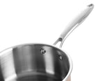 Casserole en cuivre martelé avec couvercle 18 cm de diamètre