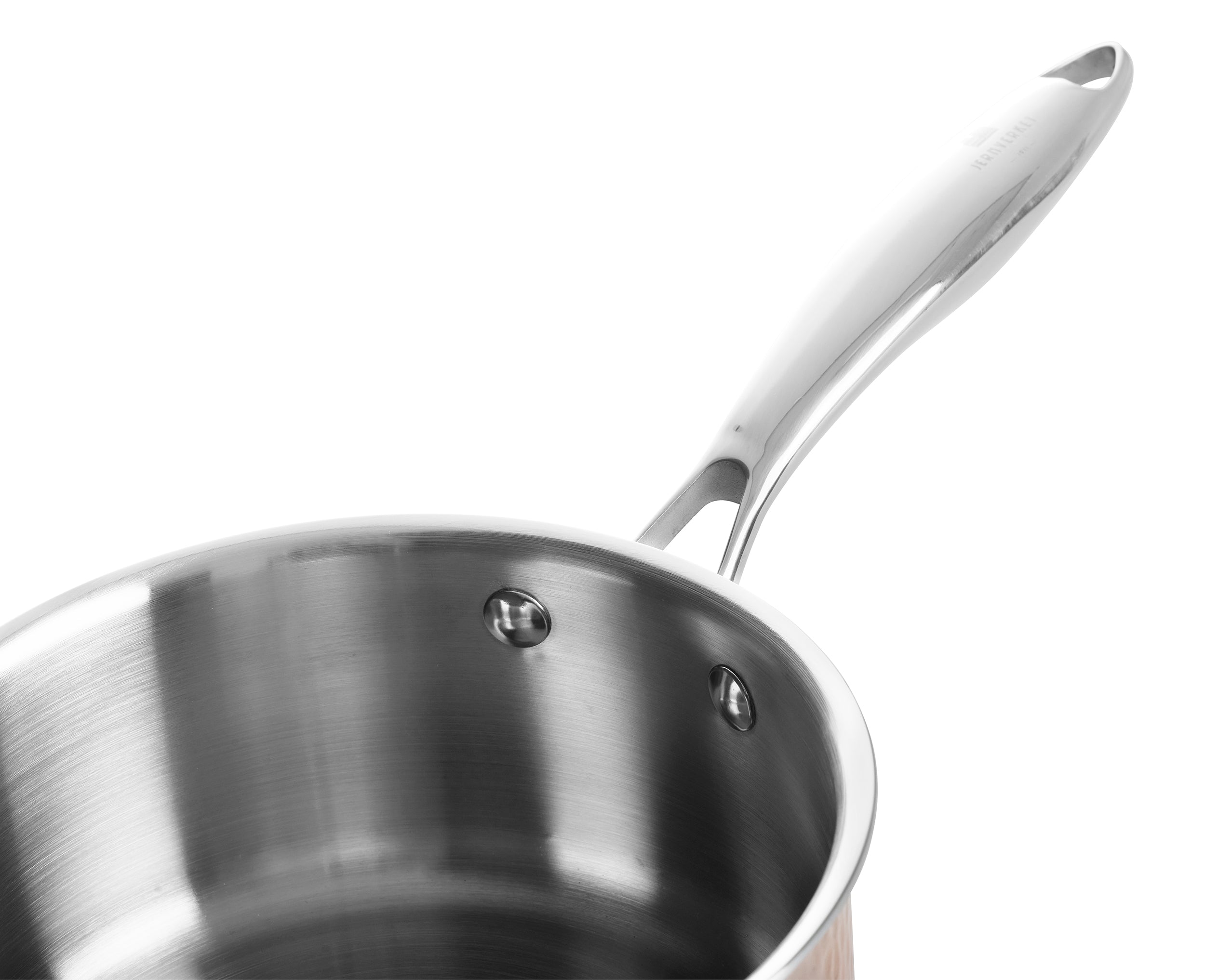 Casserole en cuivre martelé avec couvercle 18 cm de diamètre